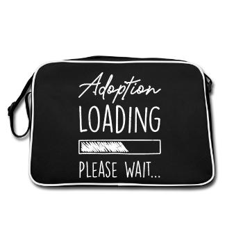 Adoption Loading Please Wait... Family Adopt Chil - Retro Bag - black/white - Back