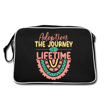 Adoption The Journey Of A Lifetime Family Adopted - Retro Bag - black/white - Back