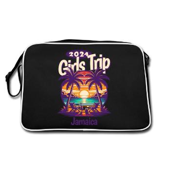 Jamaica Girls Trip 2024 T-shirt de plage - Sac Retro - noir/blanc - Dos