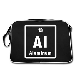 Aluminium - Al Tableau périodique de la science des éléments - Sac Retro - noir/blanc - Dos