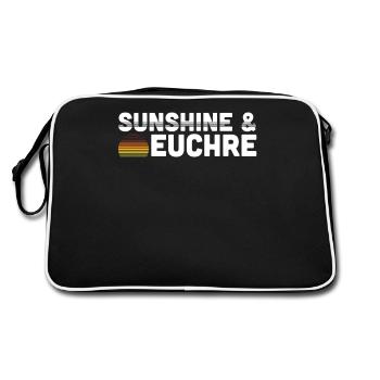 Euchre Lover's Sunny Day T-shirt - Retro Bag - black/white - Back