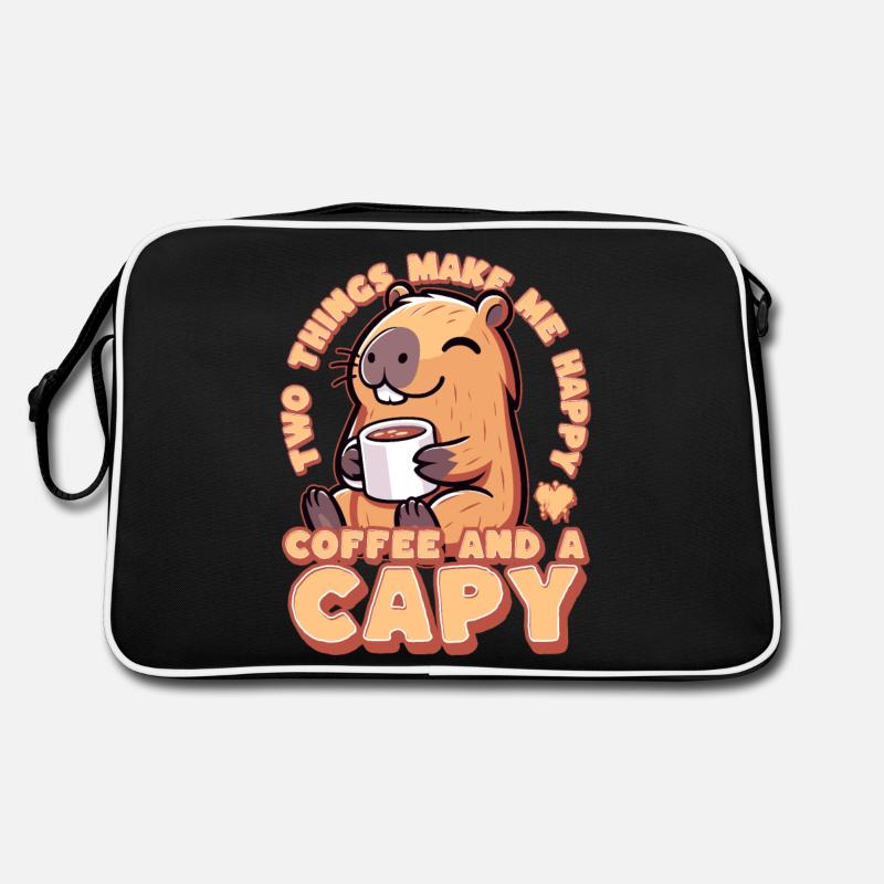 Kaffee Capybara - Coffeebara - Capyrista - Capycin Retro Tasche