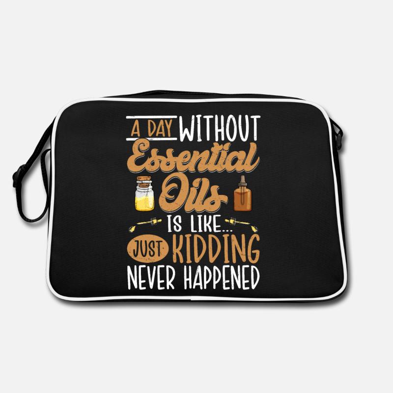 A Day Without Essential Oils Natural Healing Retro Tasche