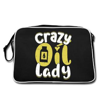 Crazy Oil Lady Huile Essentielle Guérison Naturelle - Sac Retro - noir/blanc - Dos