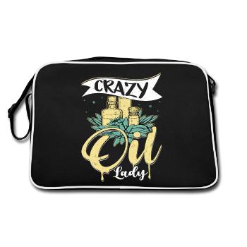 Crazy Oil Lady Huile essentielle de guérison naturelle - Sac Retro - noir/blanc - Dos