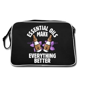 Les huiles essentielles rendent tout meilleur remède naturel - Sac Retro - noir/blanc - Dos