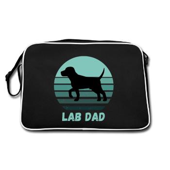 Labrador Papa Labrador Retriever Labbi fête des pères chien amusant - Sac Retro - noir/blanc - Dos