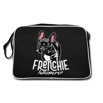 Frenchie Whisperer Owner French Bulldog - Retro Bag - black/white - Back