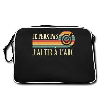 Je Peux Pas J'ai Tir à l'arc archer l'archerie fan - Sac Retro - noir/blanc - Dos