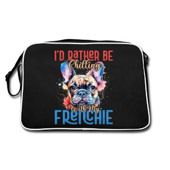Je préfère avec mon Frenchie French Bull - Sac Retro - noir/blanc - Dos