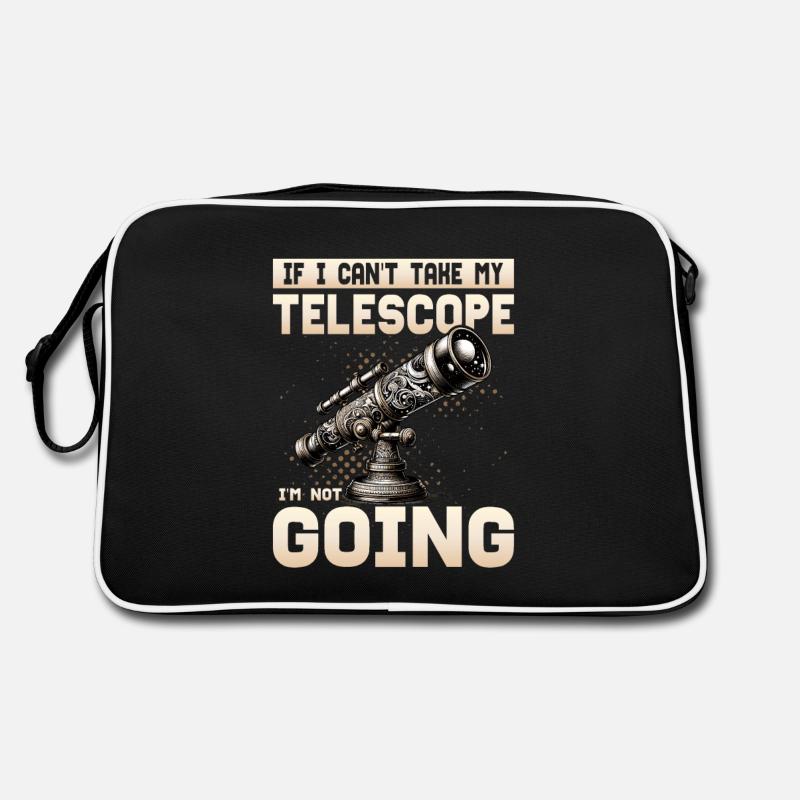 If I Can't Take My Telescope Stargazer Astronomy Retro Tasche