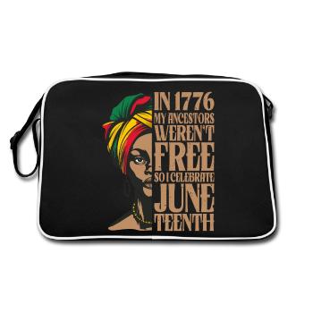 Juneteenth histoire noire 1865 mélaning africain - Sac Retro - noir/blanc - Dos