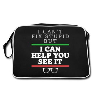 Optometrist Optometry Ophthalmologist Funny - Retro Tasche - Schwarz/Weiß - Hinten