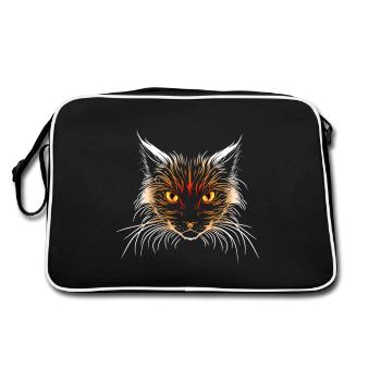 Tête de chat orange - Sac Retro - noir/blanc - Dos
