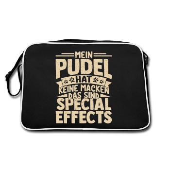My Poodle Has No Quirks Master Dogs Dog Fr - Retro Bag - black/white - Back