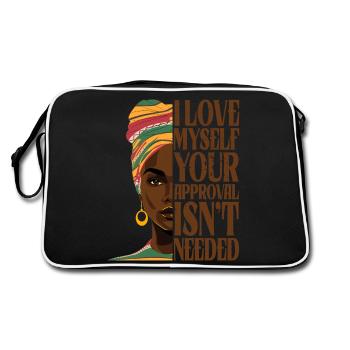 Juneteenth histoire noire 1865 mélaning africain - Sac Retro - noir/blanc - Dos
