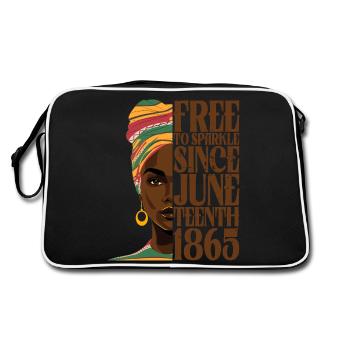Juneteenth histoire noire 1865 mélanine africaine - Sac Retro - noir/blanc - Dos
