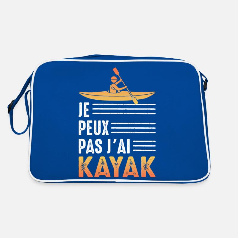 I can't I kayak Kayaker canoeist paddle Retro Bag