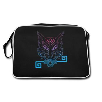 Kitsune fox mask - Retro Bag - black/white - Back