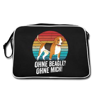 Without a beagle? Without me! - Retro Bag - black/white - Back