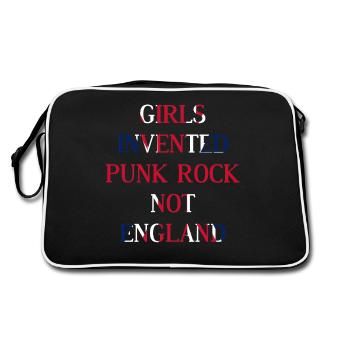 LES FILLES ONT INVENTÉ LE PUNK ROCK, PAS L’ANGLETERRE – UNION JACK - Sac Retro - noir/blanc - Dos