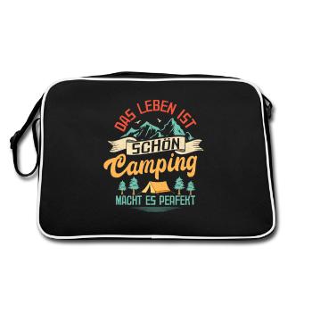 Life Is Beautiful - Camping Makes It Perfect Cam - Retro Bag - black/white - Back