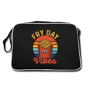 Celebrate Fry Day: Good Mood, Great Fries - Retro Bag - black/white - Back