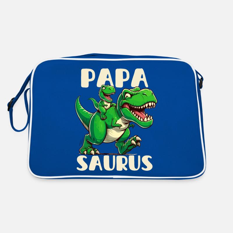 Papa Saurus Vatertag Dinosaurier T-Rex Dad Lustig Retro Tasche
