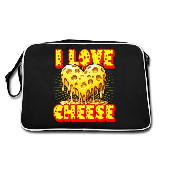 J’adore le fromage - Sac Retro - noir/blanc - Dos