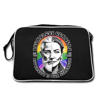 Chemise de la fierté pour la communauté LGBTQIA+ : Soyez vous-même - Sac Retro - noir/blanc - Dos