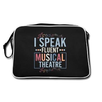 I Speak Fluent Musical Theatre Singing Theater - Retro Tasche - Schwarz/Weiß - Hinten