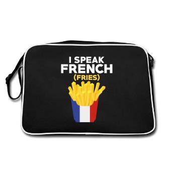 Conversation en frites : la langue d’un gourmand - Sac Retro - noir/blanc - Dos