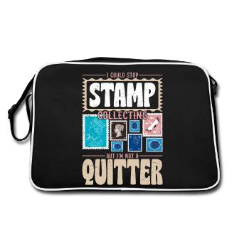 Philatéliste dévoué : ne pas abandonner, juste collectionner - Sac Retro - noir/blanc - Dos