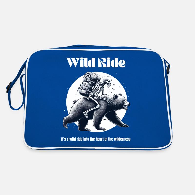 Camping Wilderness Bear Skeleton Hiking Nature Funny Retro Bag
