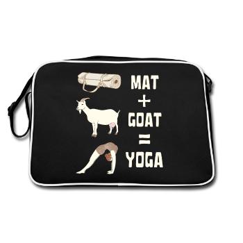 MAT + GOAT Means YOGA BAAA-MASTE GOATS YOGA - Retro Bag - black/white - Back