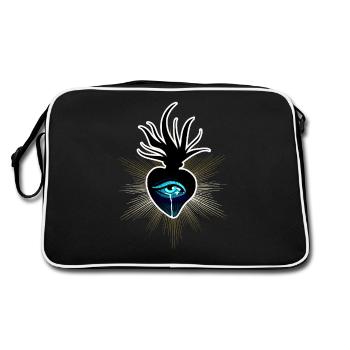 Burning holy heart: lost love - Retro Bag - black/white - Back