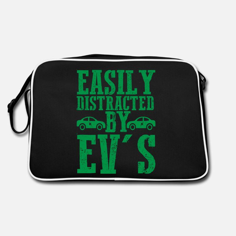 Easily Distracted By EV's EV Driver Electric Car Retro Tasche