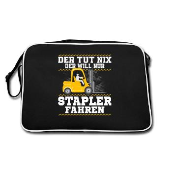 Conducteur de chariot élévateur Magasinier Magasinier - Sac Retro - noir/blanc - Dos