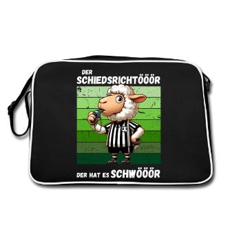 Pénalité de football Joueur de football Arbitre Drôle - Sac Retro - noir/blanc - Dos