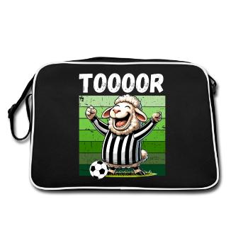 Football Fan de football Arbitre Penalty Kick Terrain de football - Sac Retro - noir/blanc - Dos