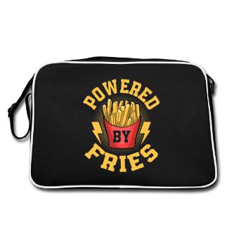 Energized by Fries: My Secret Power Source - Retro Bag - black/white - Back