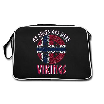 Ancêtres vikings valhalla odin vikings - Sac Retro - noir/blanc - Dos
