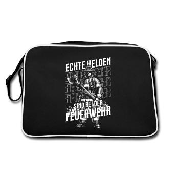 Fire Brigade - Real Heroes Are in the Fire Brigade - Retro Bag - black/white - Back