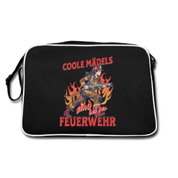 Fire brigade - Cool girls are with the fire brigade - Retro Bag - black/white - Back