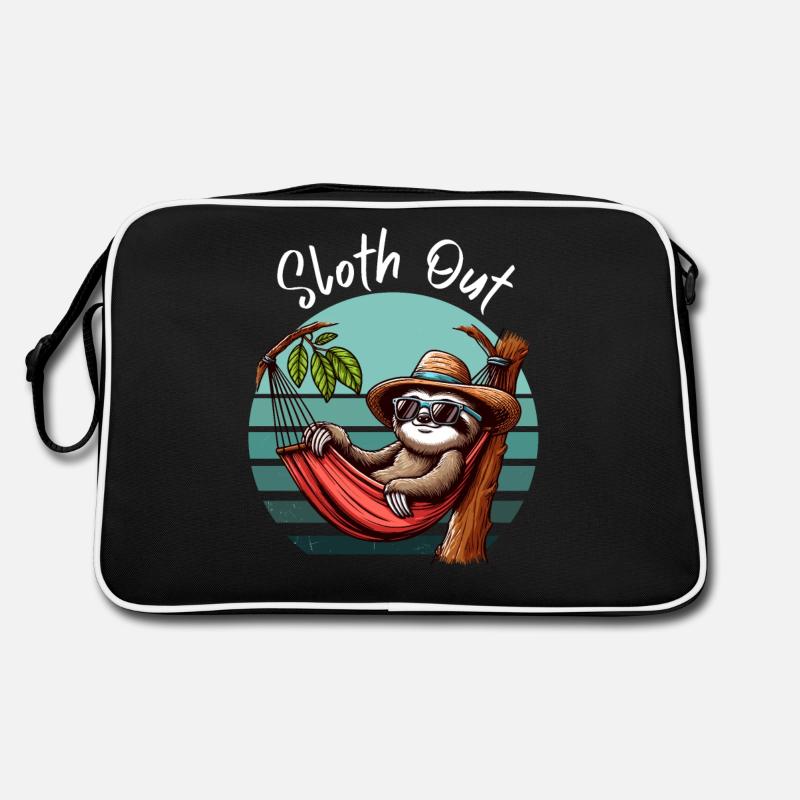 Sloth Hamac Time Out Vacances Plage Mer Fun Sac Retro