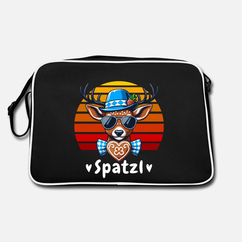 Bavaria Gingerbread Deer Spatzl October Blue-White Retro Bag