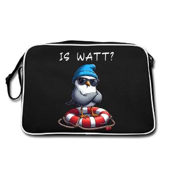 Hambourg Hambourg Mouette Wadden Mer Drôle - Sac Retro - noir/blanc - Dos