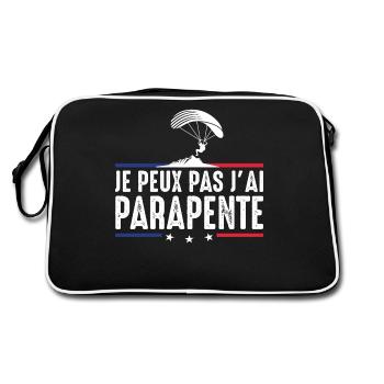 I Can't I Paraglided Parachutist - Retro Bag - black/white - Back