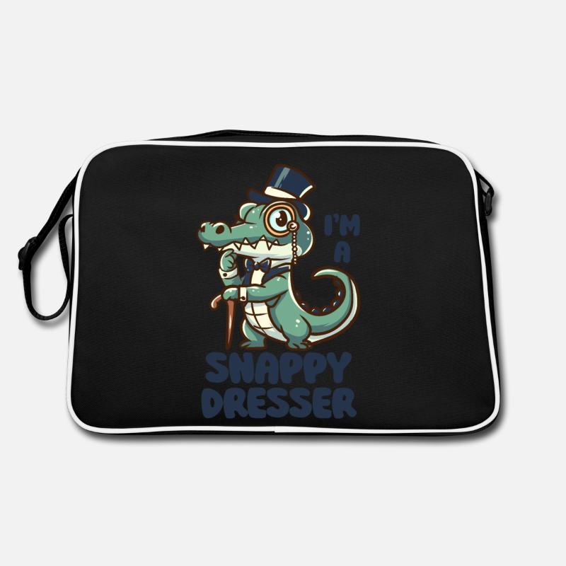 Je suis une commode Snappy - Jeu de mots sur le crocodile mignon Sac Retro