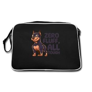 Zero Fluff, All Tough - Doberman Dog - Retro Bag - black/white - Back